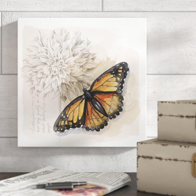Shadow Box Butterfly I by Grace Popp - Wrapped Canvas Print, 30cm H x 30cm W