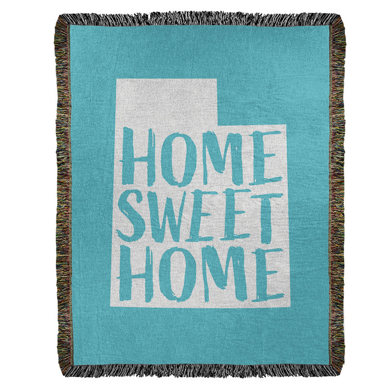 Jeté en coton tissé doux en utah, l 37 po x L 52 po, Bleu sarcelle