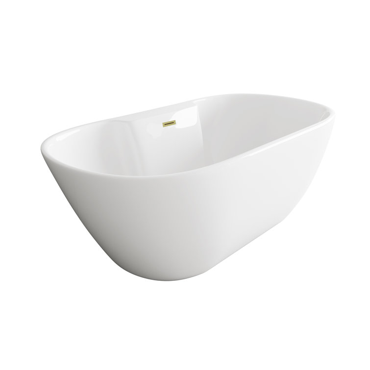 67 Inch Bathtub in Glossy White with Trim