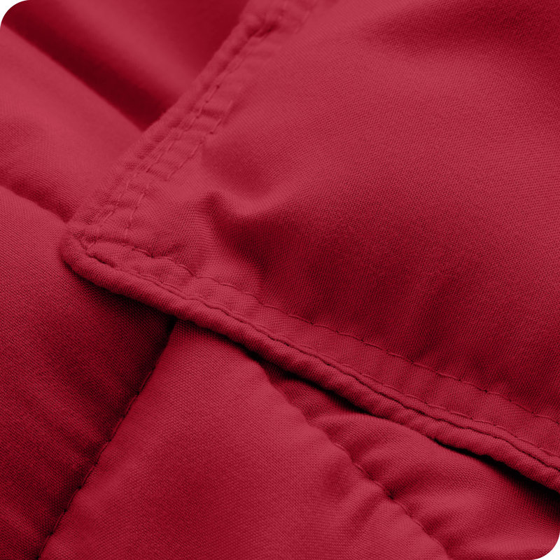 Ensemble d'édredon ultra-doux toutes saisons, Rouge, Édredon pour lit simple + 1 taie décorative stan