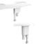 Bidet de toilette blanc avec double buse à l'avant et à l'arrière, poignées pour l'eau, support pour téléphone, plastique, largeur de l'emballage de 11 po