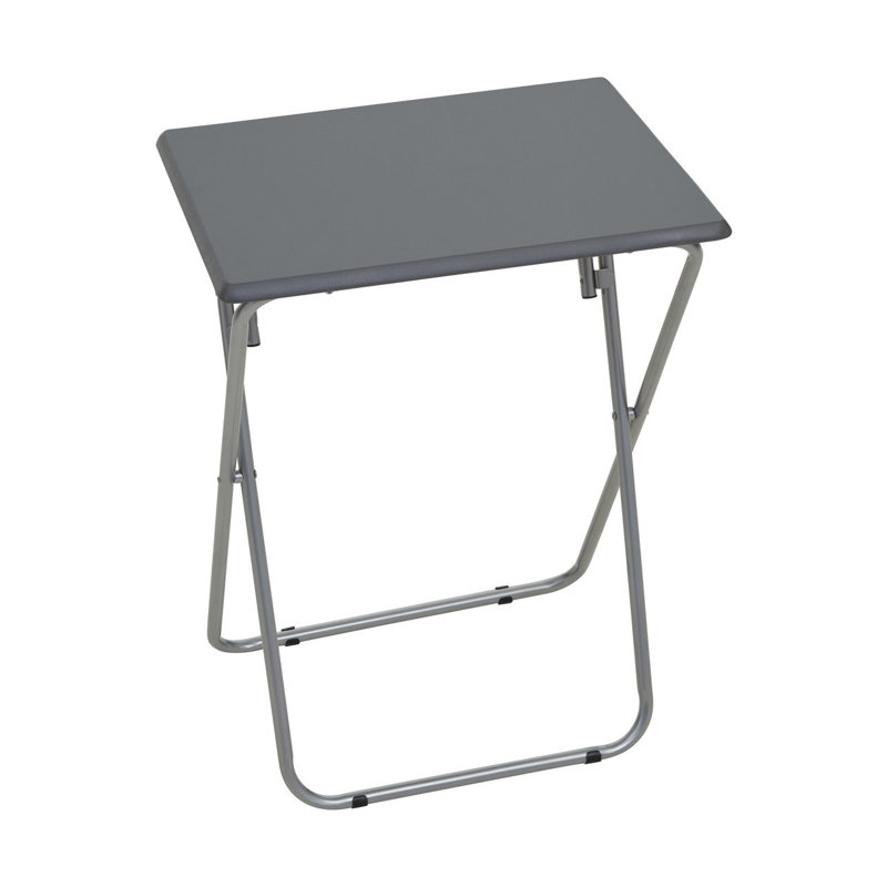 Miles 48cm Square Adjustable Folding Table, Grey