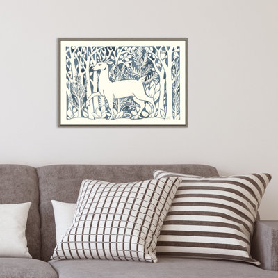 «Forest Life V Deer» par Miranda Thomas - reproduction d'art sur toile