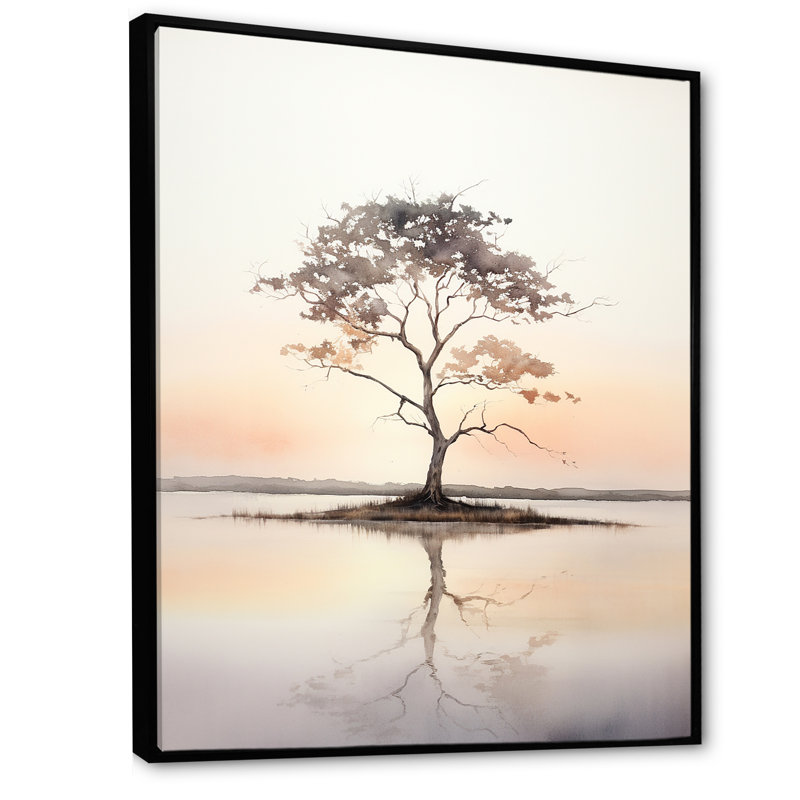 Silhouette solitude I, Cadre flottant noir, H 20 po x l 12 po