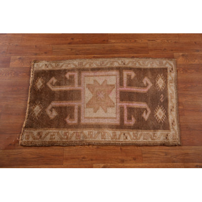 Geometric Wool Anatolian Oriental Accent Rug 2x3