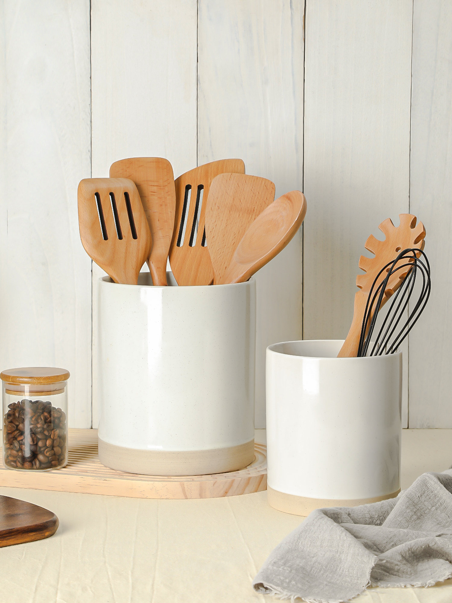 Latitude Run® Milkyway 2-Piece Kitchen Utensil Holder For Countertop & Reviews | Wayfair