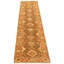Tapis de couloir brun en tapis décoratif laine de conception unique 2 pi 5 po x 11 pi 7 po noué à la main new age