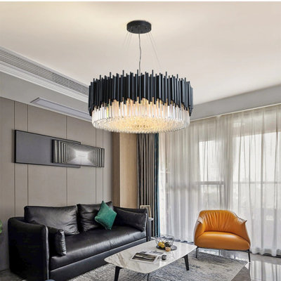 Modern/luxury Crystal High/low Ceiling Living Room Pendant Light