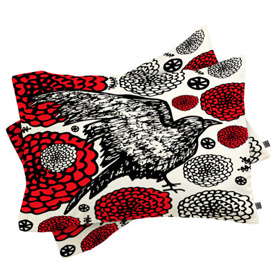 Taie d’oreiller rose raven