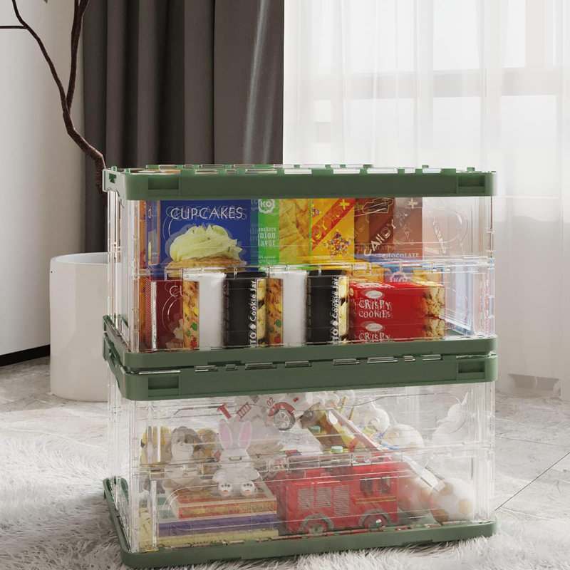 Contenants de rangement transparents empilables en plastique (ensemble de 1)