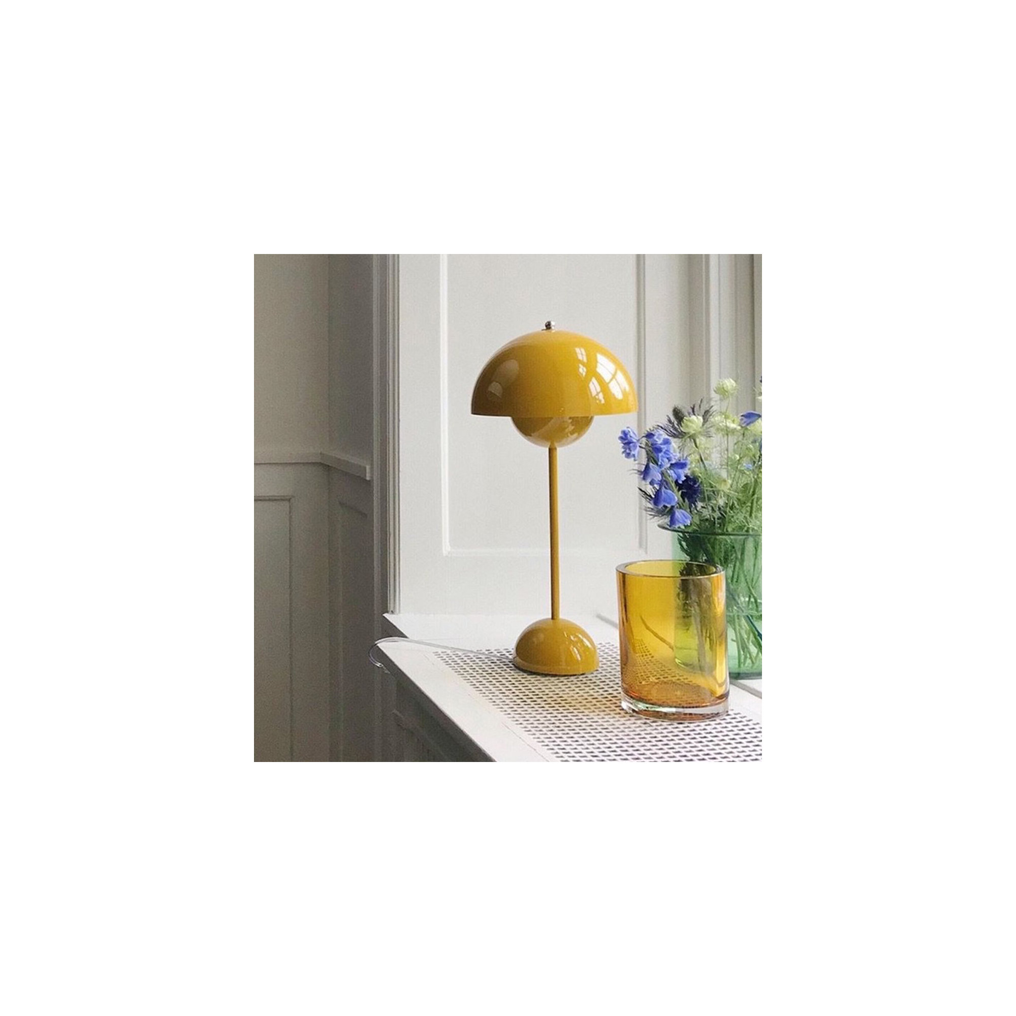 Brunilde Adjustable Metal Table Lamp, Yellow, Yellow