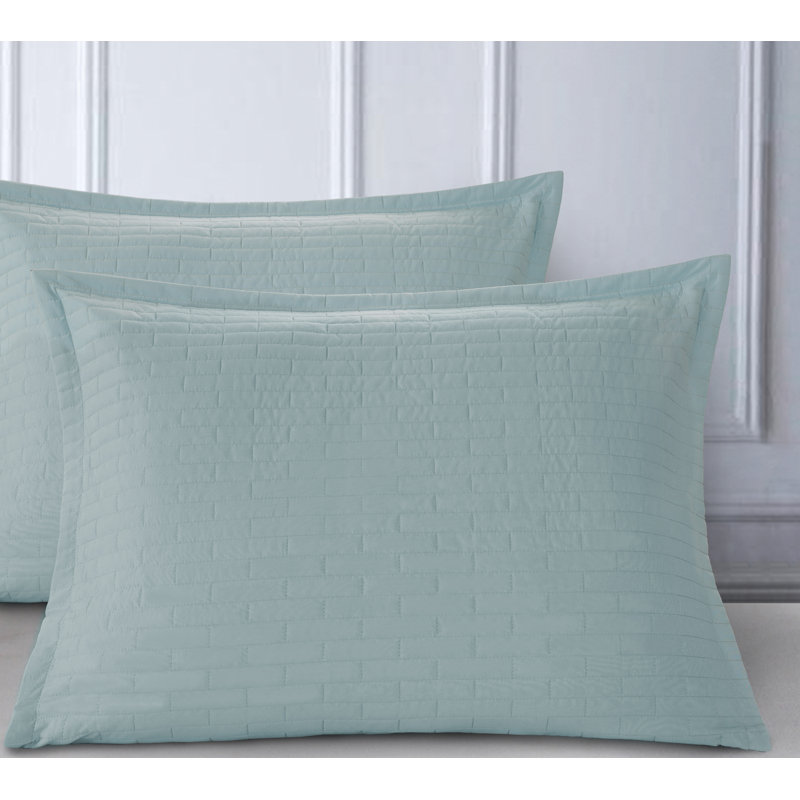South Point Hospitality 120 GSM Luxury Microfiber Sham Set, King, Seabreeze