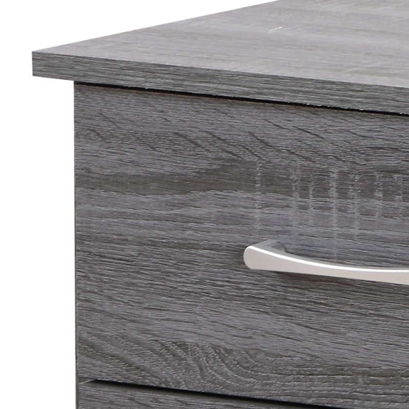 Table de chevet 3 tiroirs Boston, gris