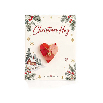 Christmas Pocket Sea Glass Keepsake Card Christmas Decorations Gifts