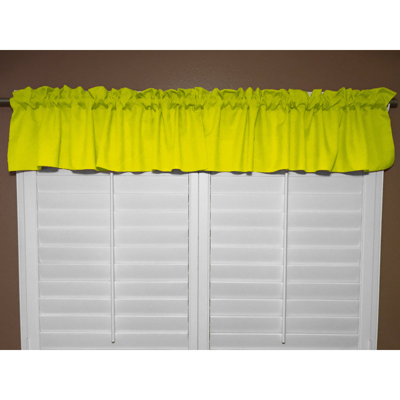 Cantonnière sur mesure l 58 po Pastorella, L 58 po x L 18 po, Jaune vif