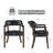 LUMERA Collection Tufted Arm Dining Chair Black-608087499-667664906