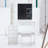 Middle Size Left Bedside Cabinet Vanity Table + Cushioned Stool, Extra Large Right Sliding Mirror, Multi Layer High Capacity Storage, Practical Fashionable Dresser, Suitable For Large Space-784324016