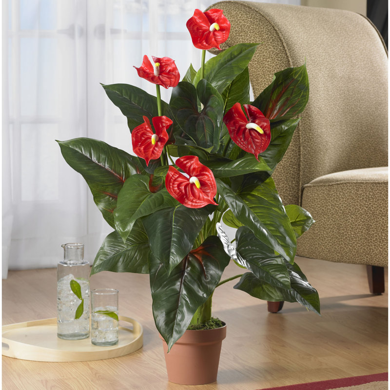 36 po Anthurium artificiel en pot