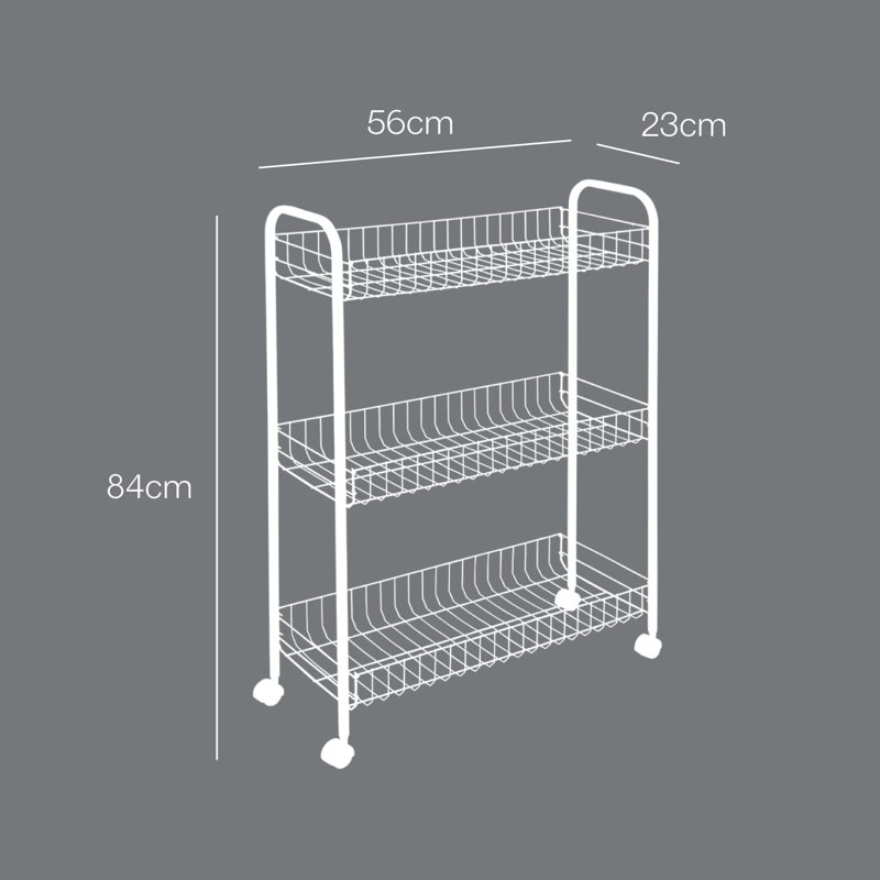 84cm H x 56cm W Utility Cart