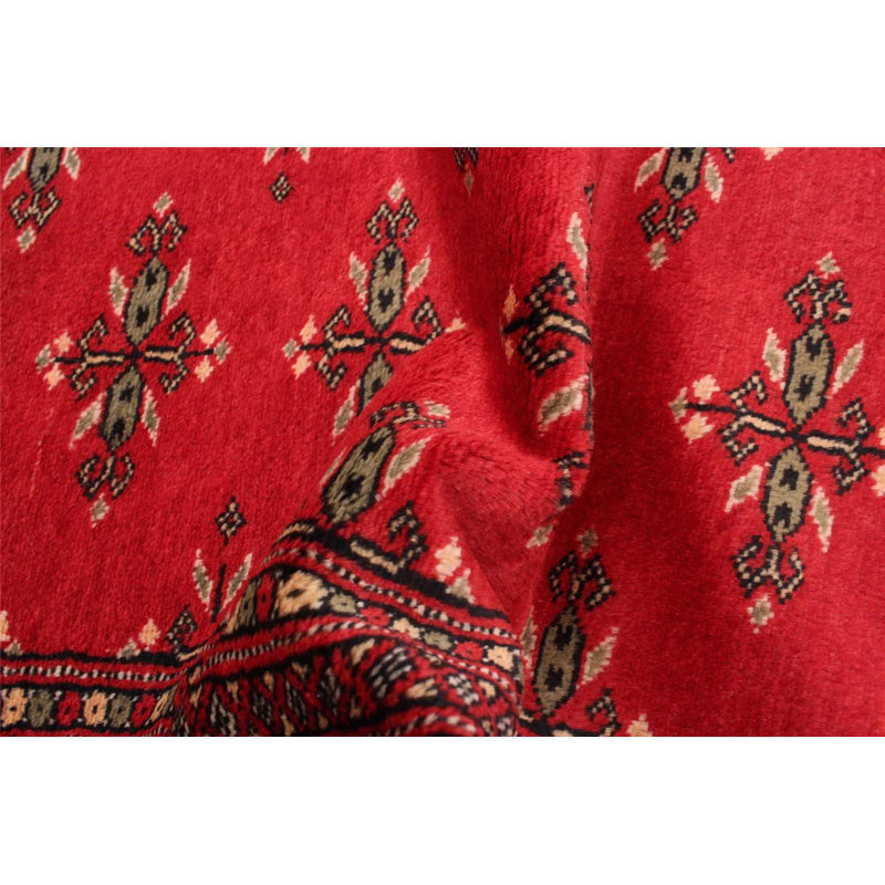Tapis unique en laine noué à la main style Bokhara des années 2010 de 3 pi x 5 pi 1 po Pulis