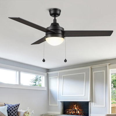 Joeris 52'' Pull Chain Ceiling Fan with LED Lights