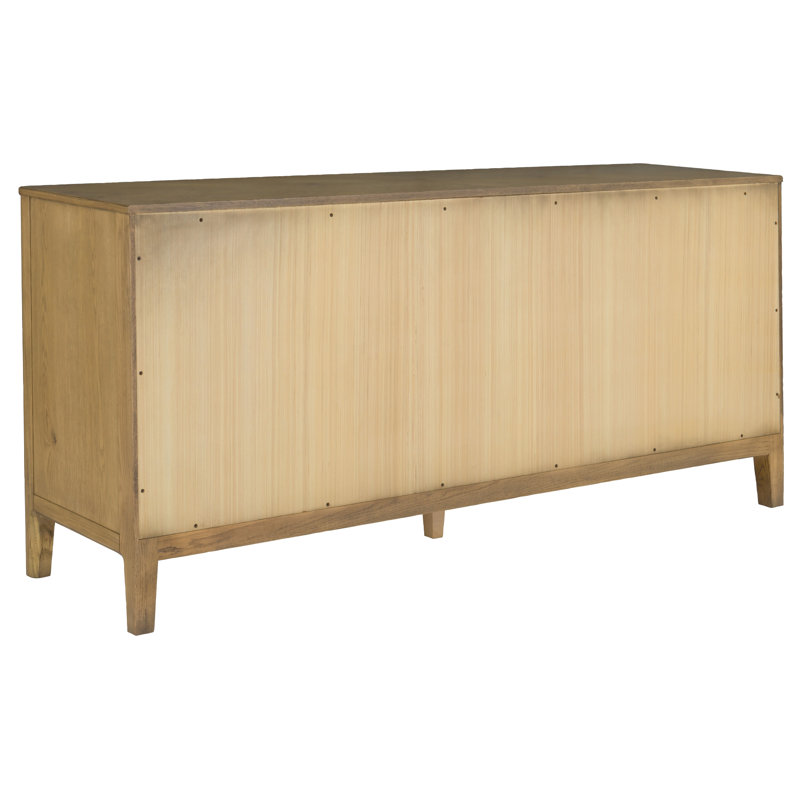 Maxwell 80'' W Solid Wood Credenza, Sunlit Oak