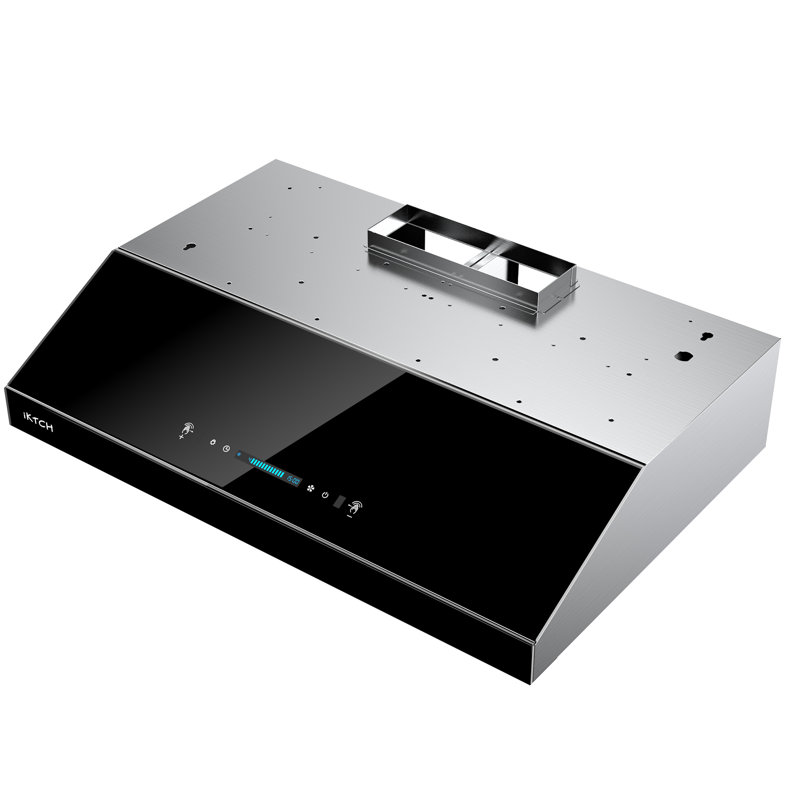 36'' 900 CFM Under Cabinet Range Hood in Black with Remote Control, Stainless Steel;Black