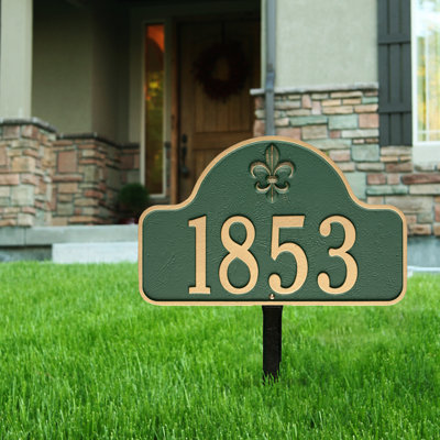 Plaque d'adresse Fleur de Lis