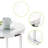 Nesting Table, Set 2 Round Side Table Chrome Glossy End Table For Living Room