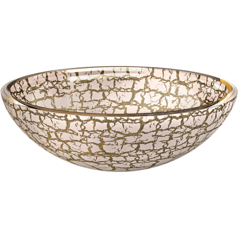 Atelier 17.4'' L Bathroom Sink, Gold/White