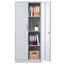 Armoire de rangement en acier 71 po pour outils avec portes et 3 tablettes réglables, armoires de rangement pour garage, classeur verrouillable pour bureau à domicile, salle de classe, garde-manger