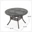 Table de salle à manger d'extérieur extensible en aluminium, finition bronze martelé-549610917