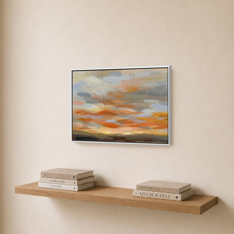 «High Desert Sky II» par Silvia Vassileva - impression sur toile, H 24 po x l 34 po, Blanc