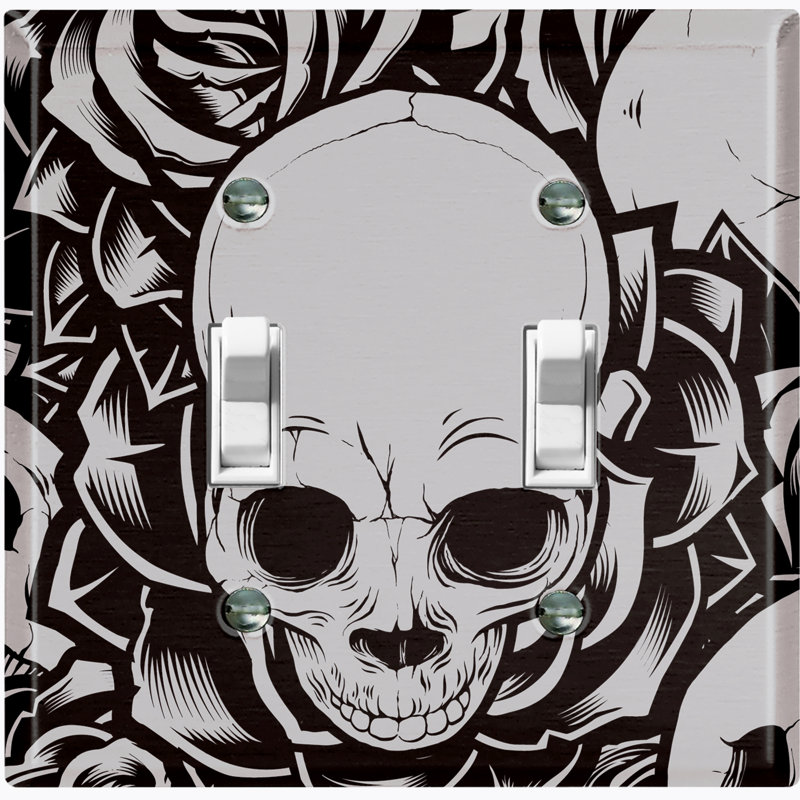 Patterned 2 - Gang Toggle Light Switch Standard Wall Plate