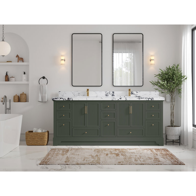 Alys 84" Double Bathroom Vanity Set (Pulls Option)