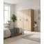Armoire de rangement polyvalente en chêne Modex (ensemble de 2 pièces)-1171655070