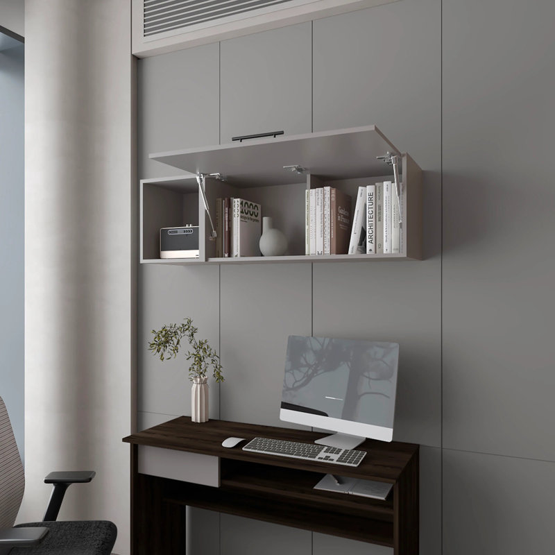 Armoire murale avec accoudoirs pneumatiques et rangement ouvert