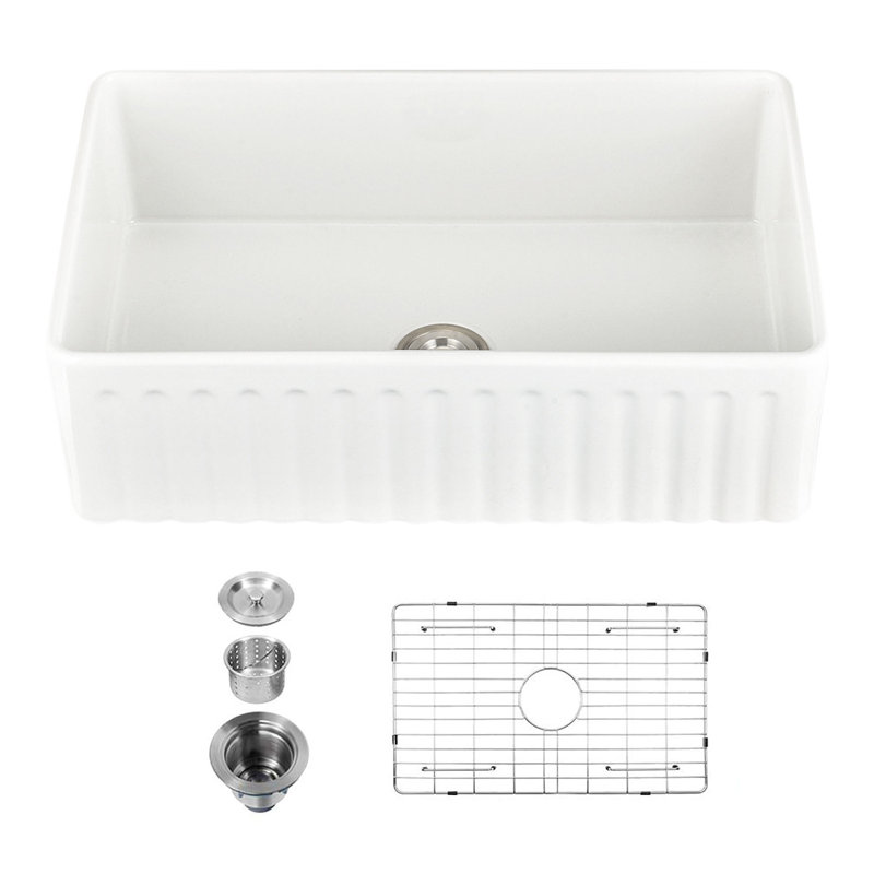 33'' L Single Bowl Fireclay Kitchen Sink