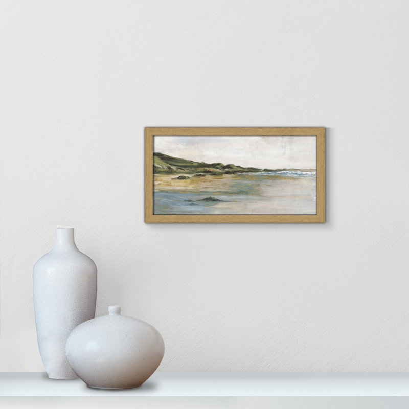 Impression «Tide’s Edge» par Casa Fine Arts, Reproduction encadrée sans passe-partout, H 9 po x l 17 po x P 0,75 po, Naturel