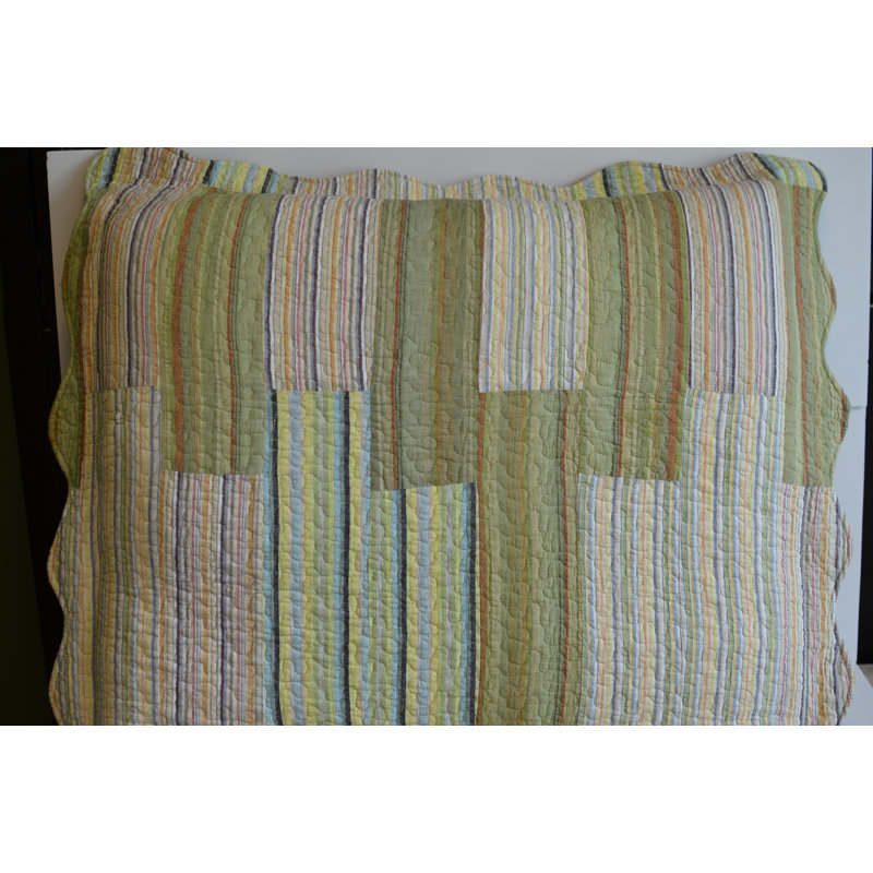 Camping Patchwork Patchwork Sham Set, Euro