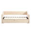 Lit de jour simple tapissier avec couchette escamotable, beige-1363411830