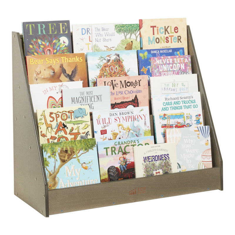 Gray Wash Birch Wood Kids' Single-Sided Book Display