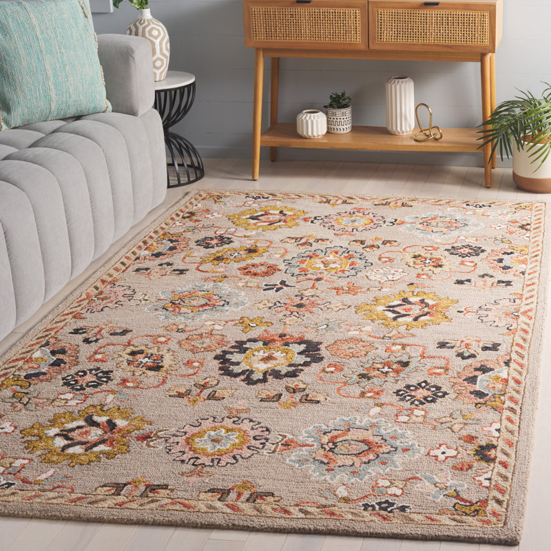 Hand Tufted Wool;Cotton Moroccan Indoor Rug, Rectangle 5' x 8'