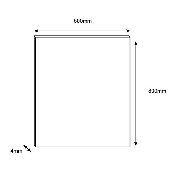 Natural Terrain Aluminium Kitchen Splashback, 80 cm x 90 cm