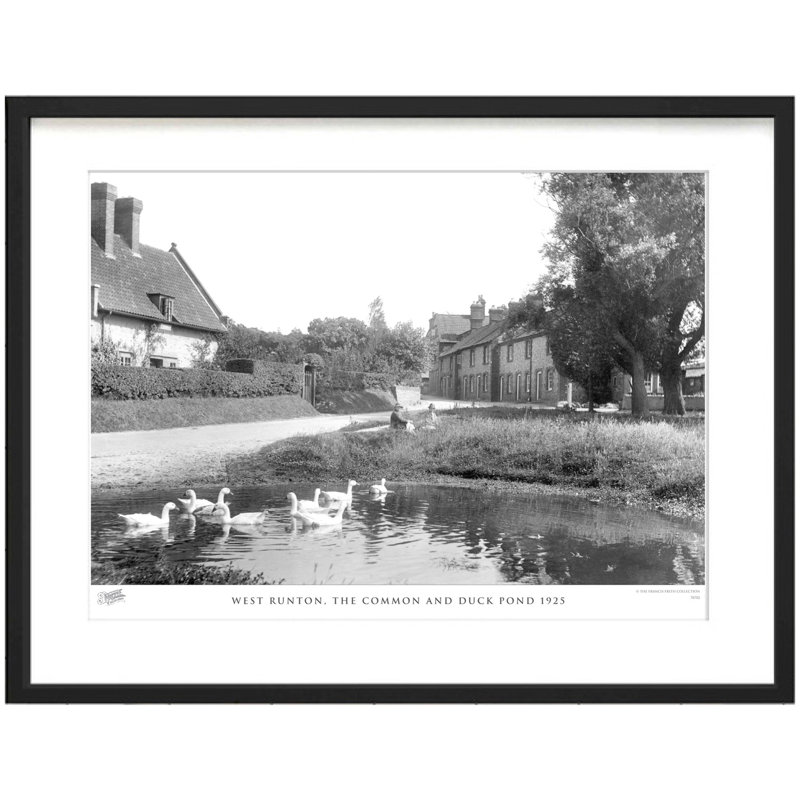 West Runton, The Common And Duck Pond 1925 by Francis Frith - Single Picture Frame Print, 60cm H x 80cm W x 2.3cm D