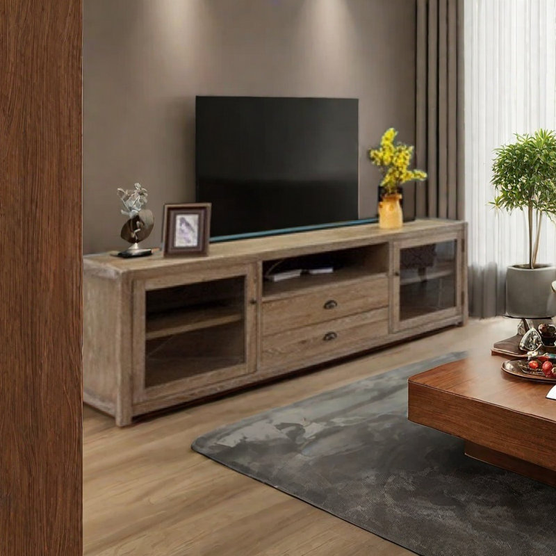 Rustic French Country Solid Wood TV Stand