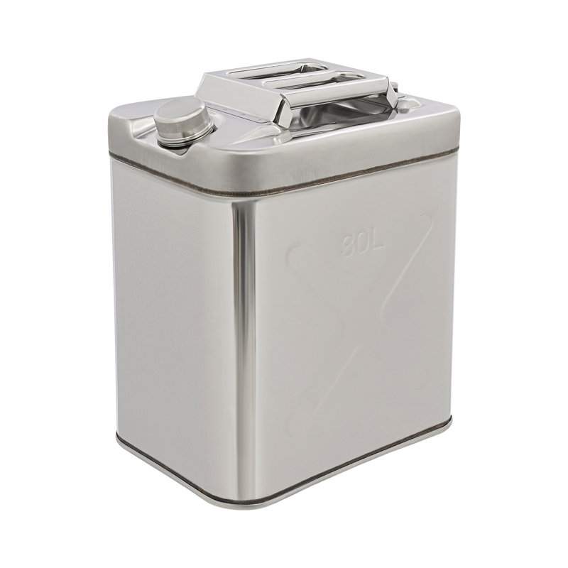 Contenant d'eau en acier inoxydable 30L 304, réservoir de rangement d'urgence portatif 7,93 gallons pour la maison et l'extérieur