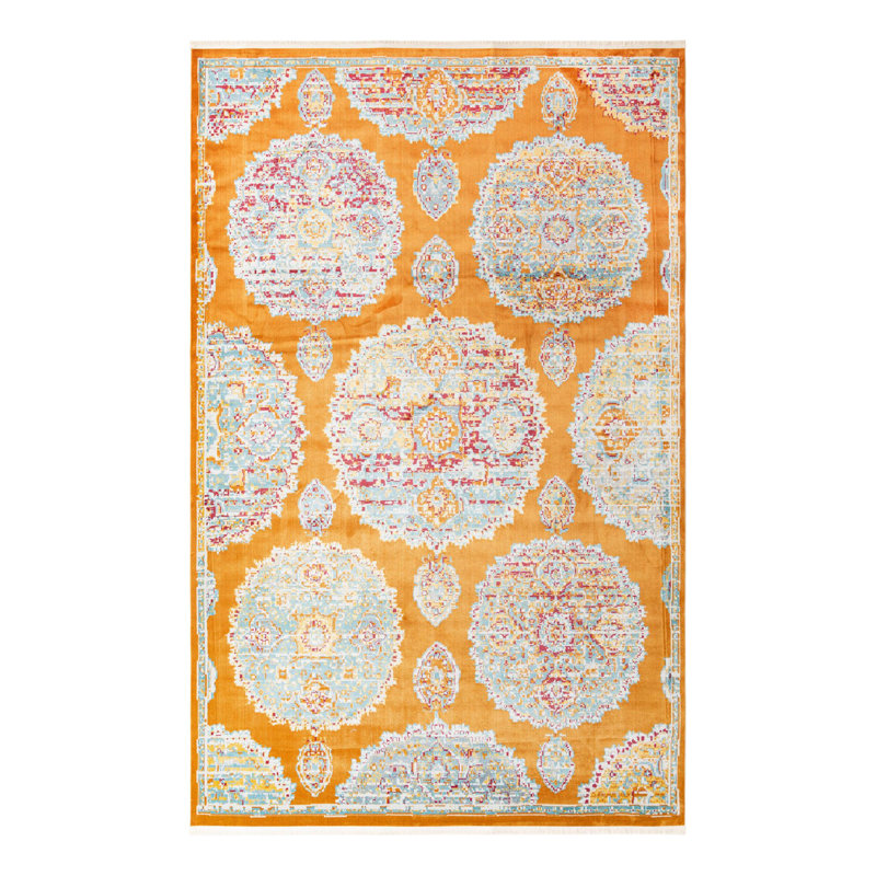 Haefner Floral Indoor Rug, Rectangle 6' x 9'