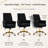 Modern Corduroy Office Chair with Wheels, Upholstered Swivel Desk Chair with Gold Metal Base, Adjustable Height Mid Back Vanity Chair with Lumbar Support for Home Office Bedroom Study-1606275788