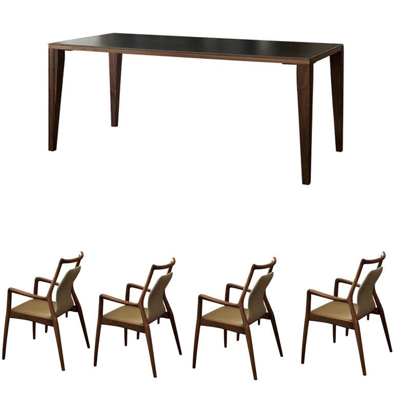Nordic-style rectangular dining table, 29.53"H x 55.12"L x 31.5"W